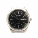 【中古】シチズン CITIZEN レグノ REGUNO 腕時計 ウォッチ ソーラーテック カレンダー J800-S106591 黒 ブラック シルバーカラー /...