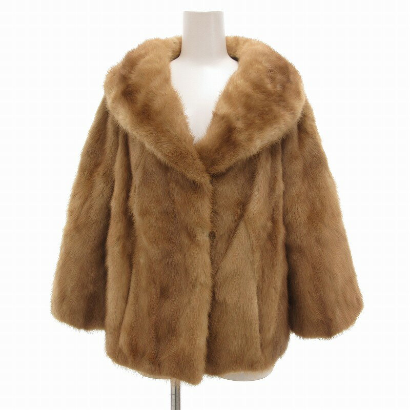 【中古】Annis Furs EMBA ミンクファーコート ジャケット 毛皮 ショート丈 ブラウン系 /UO レディース 【ベクトル 古着】 250515