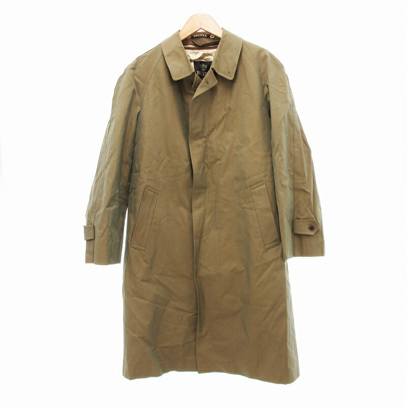 【中古】ベルタ BELTER ヴィンテージ ステンカラーコート ジャケット ロング ライナー 比翼 90 A4 玉虫色 グリーン /JS ■WY メンズ 【ベクトル 古着】 250212