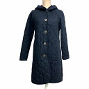 【中古】ラベンハム LAVENHAM キルティングジャケット コート ブルゾン フーディー 紺 ネイビー 38 約M レディース 【ベクトル 古着】 250224(4)