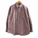 【中古】ユニクロ UNIQLO オールドユニクロ 90s ヴィンテージ シャツ 長袖 チェック 赤 レッド 紺 大きいサイズ XL メンズ 【ベクトル 古着】 ...