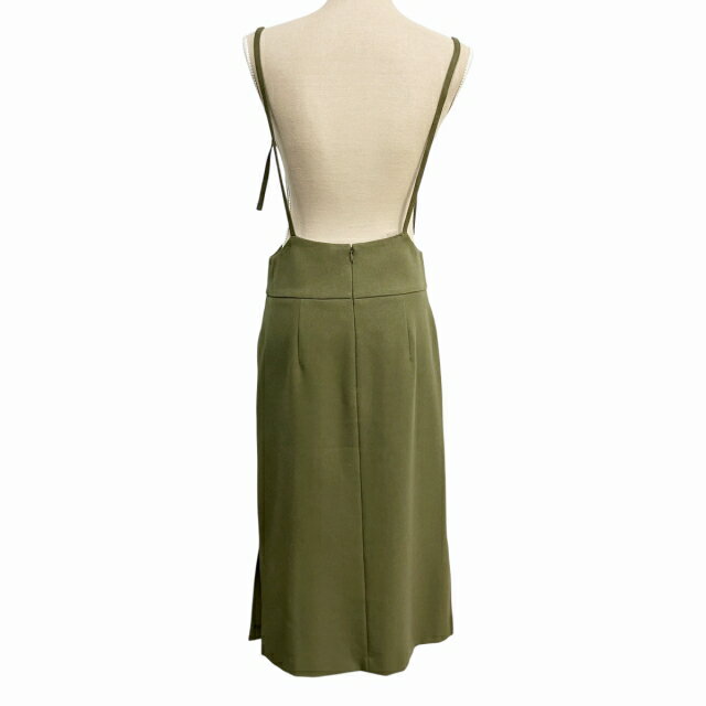 【中古】アルアバイル allureville 近年モデル 美品 キャミワンピース ひざ丈 カーキ 1 約S レディース 【ベクトル 古着】 250429