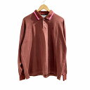 【中古】ランバン スポール LANVIN SPORT ゴルフウェア ポロシャツ トレーナー ロゴ刺繍 茶 ブラウン LL メンズ 【ベクトル 古着】 250522