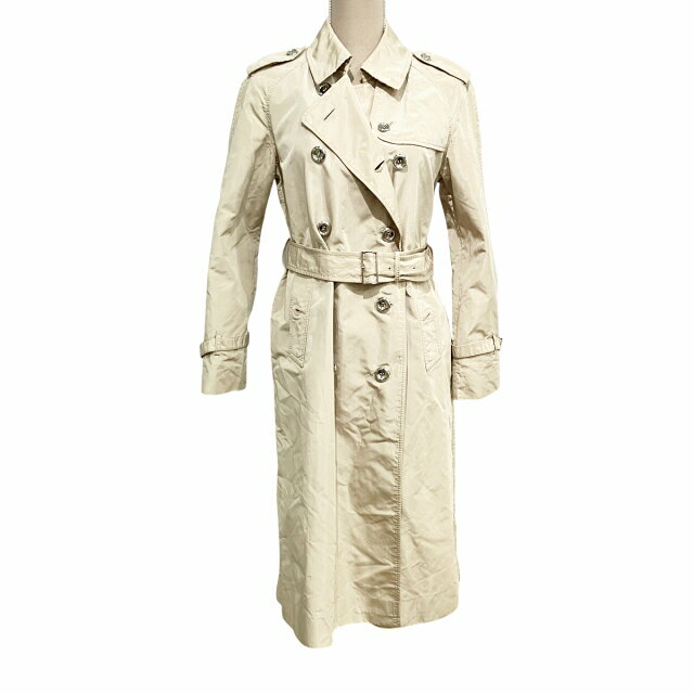 【中古】イタリヤ 伊太利屋 トレンチコート ジャケット 裏地パイソン柄 ベージュ 9 約M レディース 【ベクトル 古着】 250716