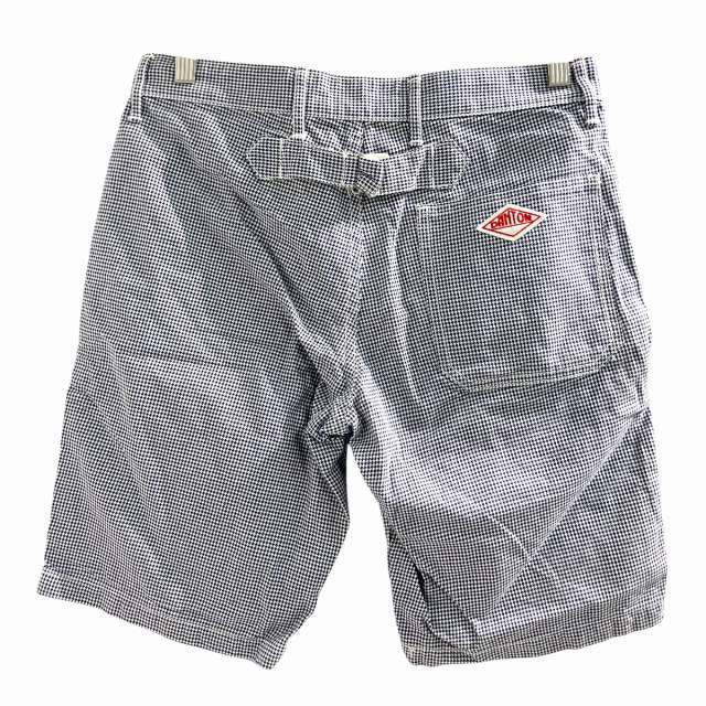 【中古】ダントン DANTON ショートパンツ ハーフパンツ 千鳥格子 シンチバック 白 ホワイト 黒 ブラック 36 約S ■MET1 レディース 【ベクトル 古着】 250809