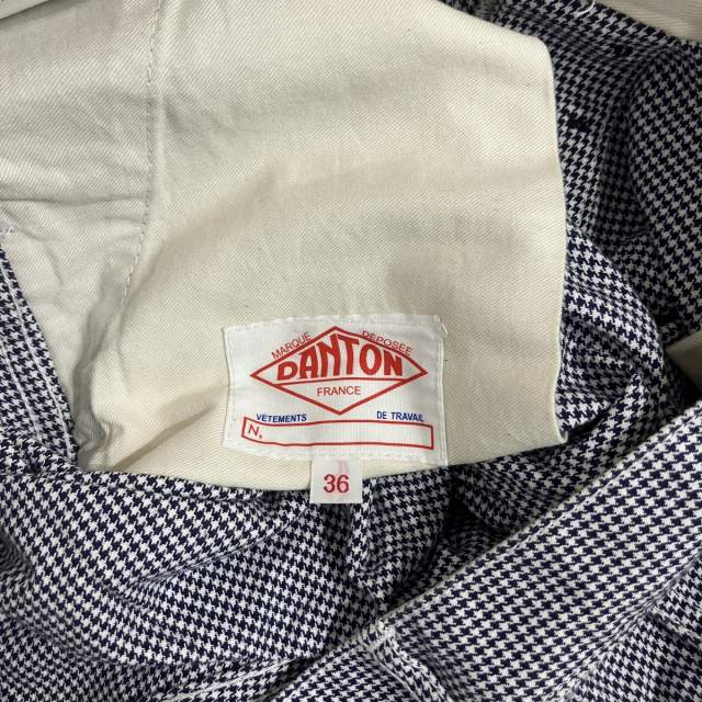 【中古】ダントン DANTON ショートパンツ ハーフパンツ 千鳥格子 シンチバック 白 ホワイト 黒 ブラック 36 約S ■MET1 レディース 【ベクトル 古着】 250809