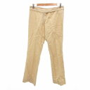 【中古】クリッツィア KRIZIA PO1 パンツ スラックス ストレート ナイロン リネン混 42 XL ベージュ /HO● 0130 ■GY19 レディース...