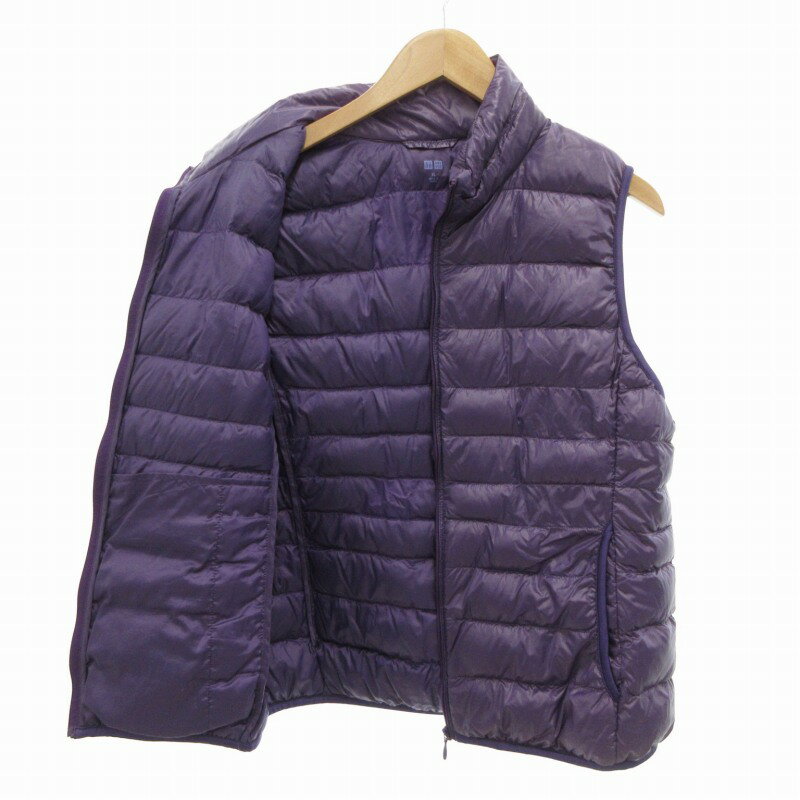 【中古】ユニクロ UNIQLO ウルトラライトダウンベスト ジャケット XL 紫 パープル /TZ レディース 【ベクトル 古着】 250314