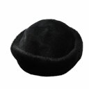 【中古】どら猫帽子店 ハット 帽子 リアルファー 黒 ブラック /FF ■GY18 レディース 【ベクトル 古着】 250321