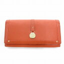【中古】マリクレール MARIE CLAIRE bis 長財布 二つ折り 小銭入れあり レザー オレンジ /UO レディース 【ベクトル 古着】 250313