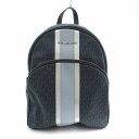 【中古】マイケルコース MICHAEL KORS リュックサック デイパック ロゴ 総柄 青 /JS ■GY18 レディース 【ベクトル 古着】 250405