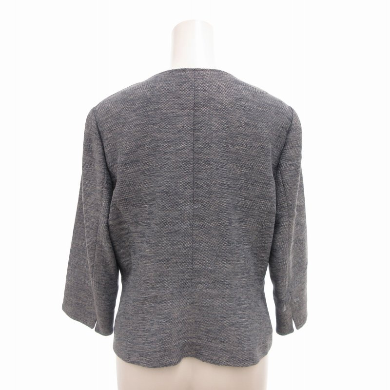 【中古】ハナエモリ HANAE MORI PRIMATTIVO 美品 セットアップ ノーカラージャケット キュロット パンツ ワイド 青 ブルー 38 M /TZ レディース 【ベクトル 古着】 250122