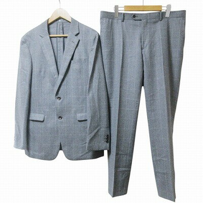 【中古】スーツセレクト SUIT SELECT 美品 大きいサイズ カノニコ生地 SUPER120's セットアップ シングルスーツ ウィンドウペンチェック テーラード ジャケット パンツ スラックス ウール AB7 LL相当 グレー X メンズ 【ベクトル 古着】 250630 【中古】スーツセレクト SUIT SELECT 美品 大きいサイズ カノニコ生地 SUPER120's セットアップ シングルスーツ ウィンドウペンチェック テーラード ジャケット パンツ スラックス ウール AB7 LL相当 グレー X メンズ 【ベクトル 古着】 250630