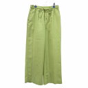 【中古】グリーンレーベルリラクシング ユナイテッドアローズ green label relaxing 美品 FM スラブ オックス フレア パンツ スラックス 緑 グリーン系 34 約XS レディース 【ベクトル 古着】 250623(4)