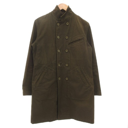【中古】ジャーナルスタンダード JOURNAL STANDARD ダブルロングコート ミリタリー XS カーキ /GV ■YHS2 メンズ 【ベクトル 古着】 250904