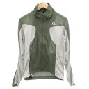 【中古】ルコックスポルティフ le coq sportif レーシングジャケット ジャージ ジップアップ スポーツウエア ロゴ刺繍 46 カーキ グレー /GV...
