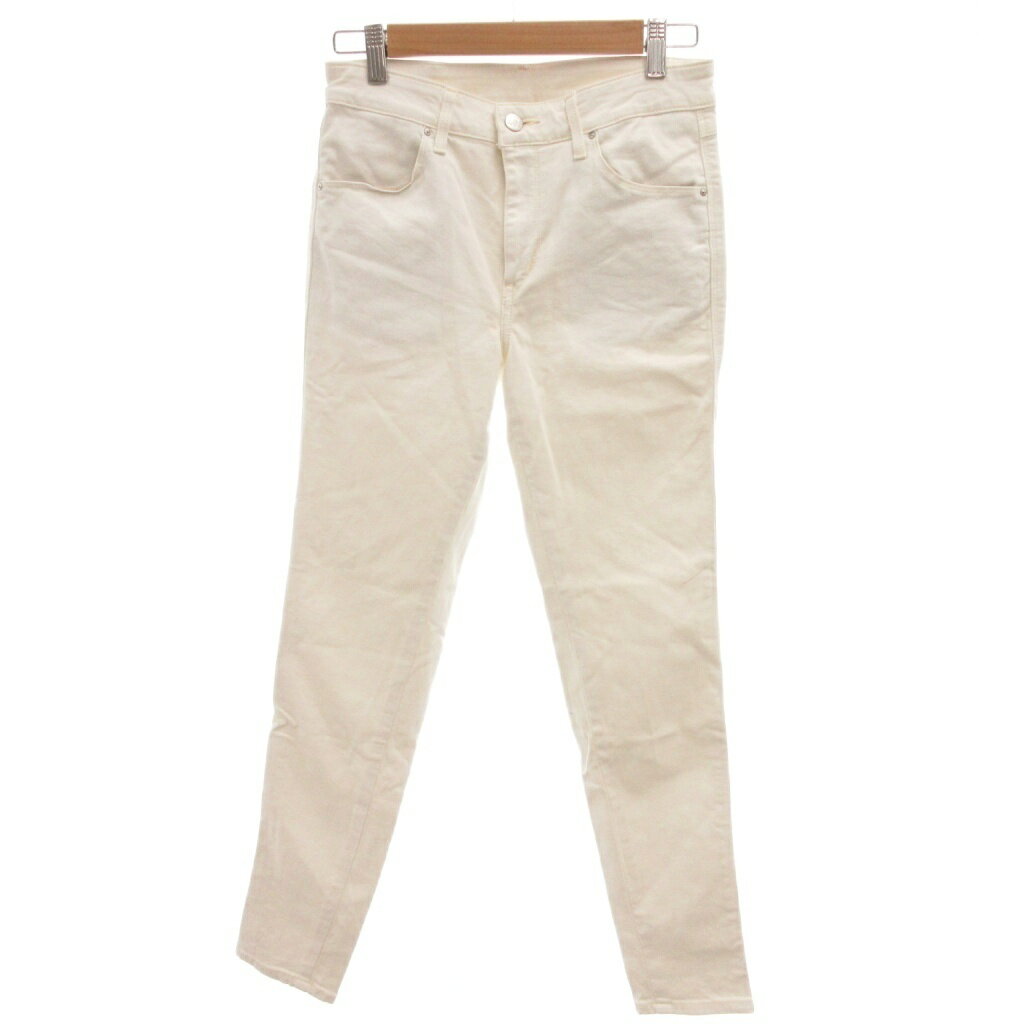 【中古】リー LEE デニムパンツ ジーンズ スキニー M 白 ホワイト ジップフライ 革ラベル /YF レディース 【ベクトル 古着】 260418