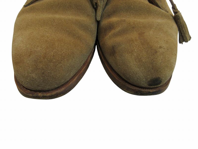 【中古】クロケット&ジョーンズ CROCKETT&JONES メンズシューズ スウェード ベージュ サイズ8 メンズ 【ベクトル 古着】 260210