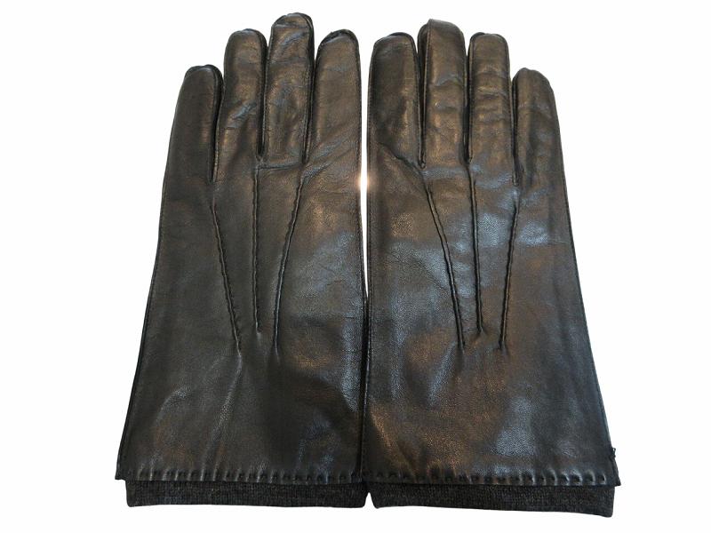 【中古】未使用品 オルチアーニ ORCIANI 手袋 メンズ レザー ブラック 9サイズ メンズ 【ベクトル 古着】 260331