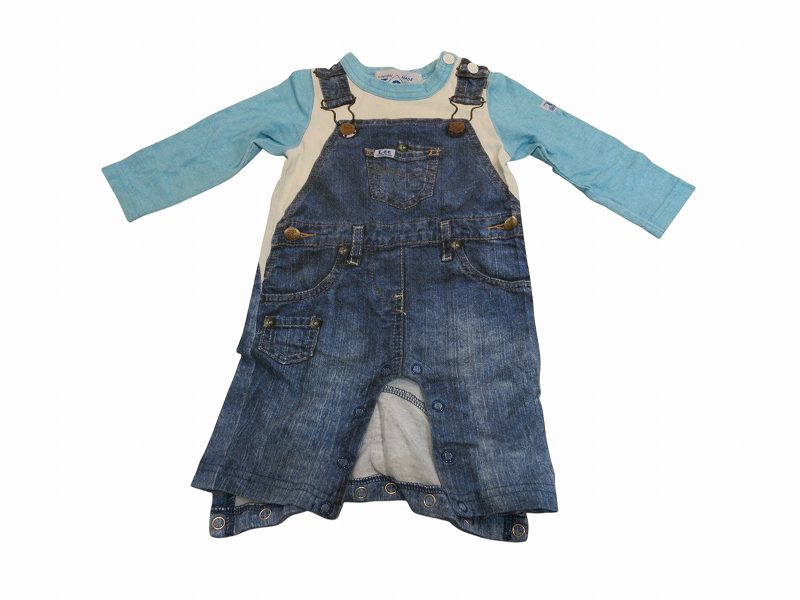 【中古】リー LEE キッズ ロンパース デニムプリント 綿 70サイズ ベビー キッズ ...
