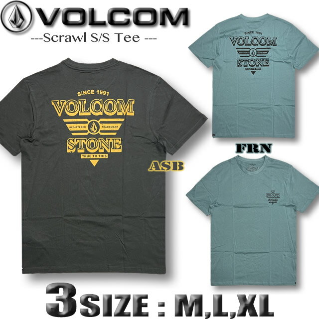 ボルコム Tシャツ メンズ 半袖 VOLCOM サーフブランド スノボ スケボー ヴォルコム おしゃれ M L XL サイズA5002060