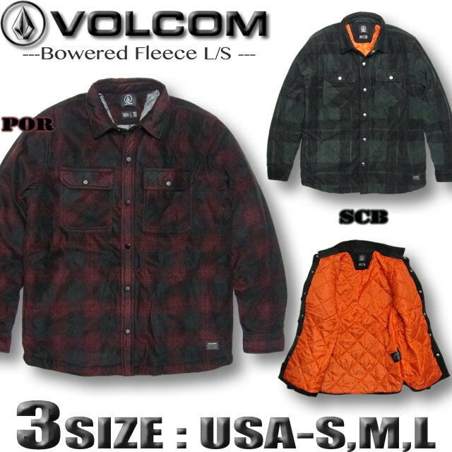 VOLCOM ボルコム メンズ フリース シャツ ジャケット アウター キルティング ネルシャツ ヴォルコム サーフブランド アウトレット スノボ スケボー 【あす楽対応】 A5832101