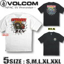 ボルコム Tシャツ メンズ 半袖 VOLCOM バックプリント ヴォルコム サーフブランド アウトレット スノボ スケボー 大きいサイズ【あす楽対応】ブラック 黒 ホワイト 白 AF212204