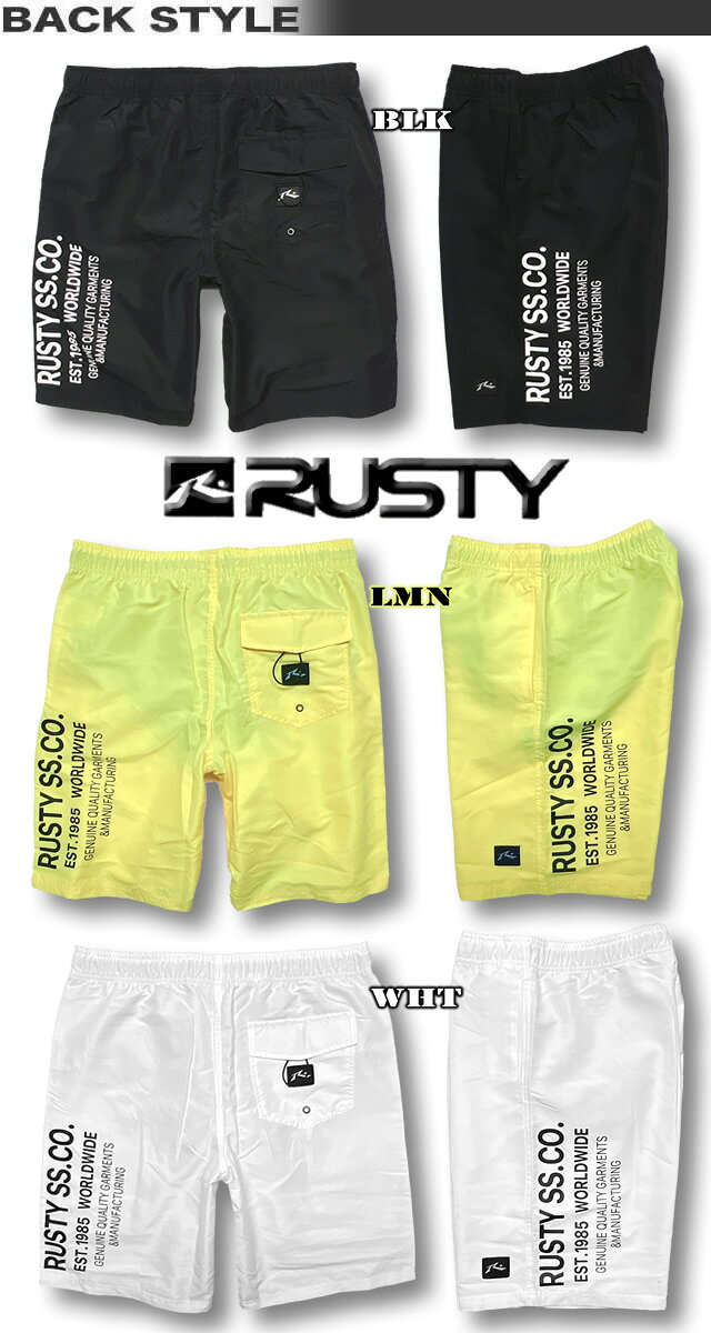 【最短翌日配達】 サーフパンツ メンズ RUSTY ラスティー 水着 インナー付き ボー...