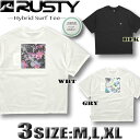 【最短翌日配達】RUSTY ラスティー メンズ 半袖 ラッシュガード ポケット付き 水陸両用 ドロップショルダー オーバーサイズ UVカット ストレッチ サーフブランド 914464