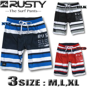 サーフパンツ メンズ RUSTY ラスティー 水着 インナー付き ボードショーツ サーフブランド ゴムウエストトランクス 海パン【翌日配達可能なメール便対応】 【あす楽対応】 919421