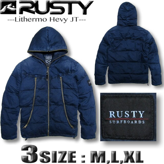 RUSTY ラスティー メンズ ダウンスタイル ジャケット パーカー アウター ライトサーモ中綿 サーフブランド【送料無料】【あす楽対応】 929205