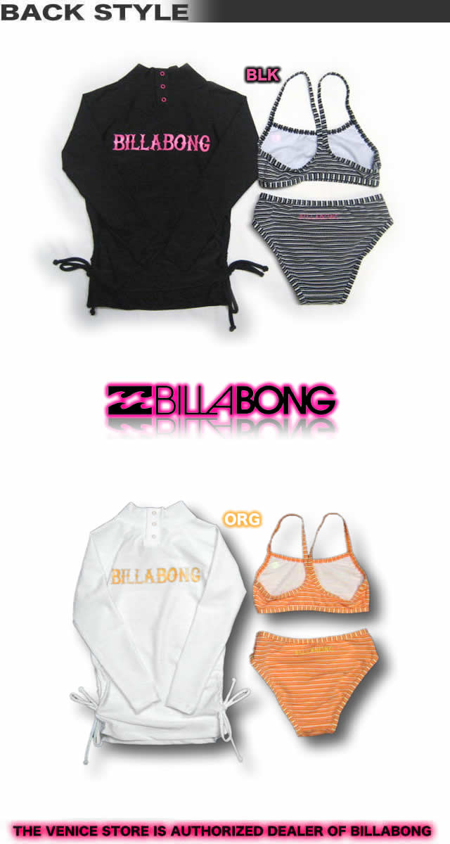 BILLABONG ビラボンキッズ 水着 AD015-857 長袖ラッシュガード&ビキニSET　サーフブランド【SALE!!】【あす楽対応】AD015-857