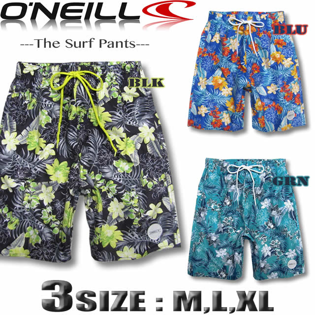 サーフパンツ メンズ ボードショーツ オニール O'NEILL フラワー柄 サーフブランド 水着 インナー付き 海パン トランクス【あす楽対応..