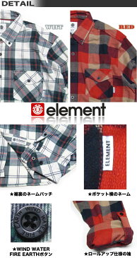 【40%OFF!!】エレメント ELEMENT ネルシャツ ストレッチ ロールアップスリーブ スケボーブランド アウトレット【あす楽対応】AG022-111