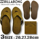 ビラボン 本革 ビーチサンダル ビーサン レザー BILLABONG メンズ サーフブランド 【あす楽対応】26cm,27cm,28cm BD011-943