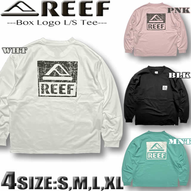 樂天商城 - 【最短翌日配達】【2026年春夏】 REEF BRAZIL リーフ ロンT 長袖 Tシャツ メンズ サーフブランド バックプリント OVER FIT ルーズ ゆったり BOX LOGO S,M,L,XLサイズ ELT261-001