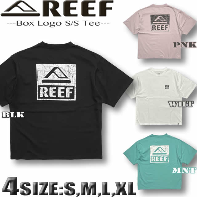 樂天商城 - 【最短翌日配達】【2026年夏】 REEF BRAZIL リーフ Tシャツ メンズ 半袖 Tシャツ サーフブランド バックプリント ヘビー天竺 OVER FIT ルーズ ゆったり BOX LOGO S,M,L,XLサイズ EST261-003