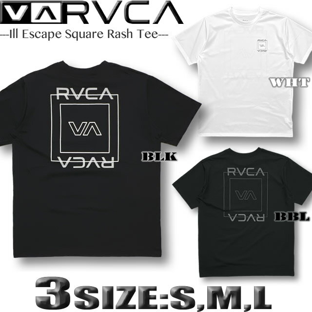 【最短翌日配達】 RVCA ルーカ ラッシュガード メンズ Tシャツ 半袖 水陸両用 スポーツ サーフT ルカ 水着 サーフブランド 筋トレ フィットネス ヨガ トレーニング 【あす楽対応】BF041-870（楽天・VENICE）