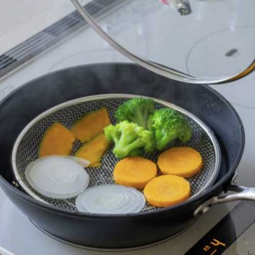 《あす楽対応》すっきり暮らす 盆ざる 22cm 持ち上げフック付き LW-930008S 麺料理 蒸し料理 キッチン 水切り ビーワーススタイル be worth style