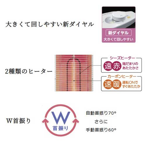 【4台セット】トヨトミ EWH-CS100P(W) ホワイト 電気ヒーター 速暖遠赤外線電気ヒ...