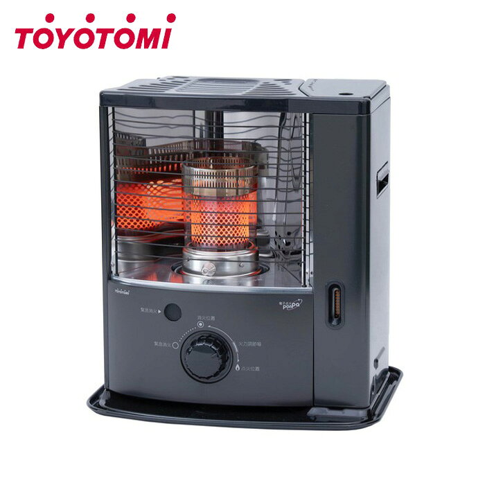 商品名 ポータブル石油ストーブ RS-S24R(H) メーカー TOYOTOMI / トヨトミ 商品仕様 スタンダードモデル　スリムタイプ ■搭載機能 消臭リング　ニオイセーブ消化　でるでる芯　電子点火　W機能タンク　耐震自動消火装置　給油時消火装置 商品説明 暖房出力：2.35kw～2.00kw 質量：6.6(Kg) 寸法：(置台を含む)高さ446×幅422×奥行330(mm) 燃焼消費量：0.228L/h～0.194L/h 燃焼継続時間：約15.8h～約18.6h 注意事項 沖縄・離島は別途送料が必要です。こちらの商品はお届けまでにお時間をいただく場合がございます。 お急ぎの方はご購入前に弊社まで納期の確認をお願いいたします。