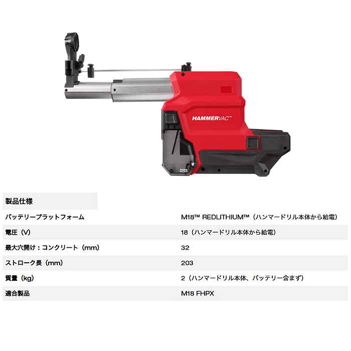 ミルウォーキー　M18　32mm 集じんアダプター　M18 FPDDEXL-0 APJ