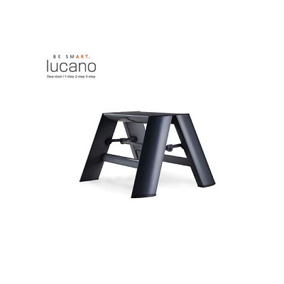 楽天Craseal【送料無料】　【lucano（ルカーノ）】【脚立】【おしゃれな踏台】　1-step（1段）　ブラックML1.0-1（BK）　1step