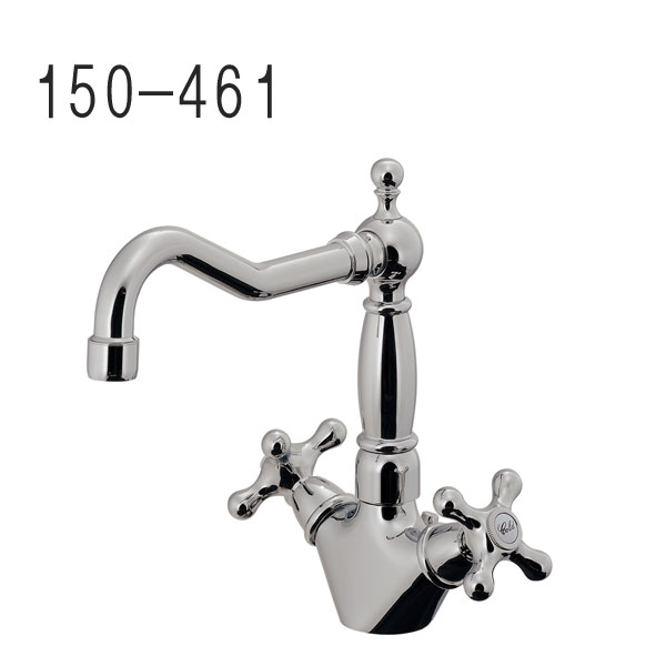 KAKUDAI ANTIRA 2ハンドル混合栓 150-461 引棒付き(Φ4ミリ) ブレードホース 水栓 カクダイ