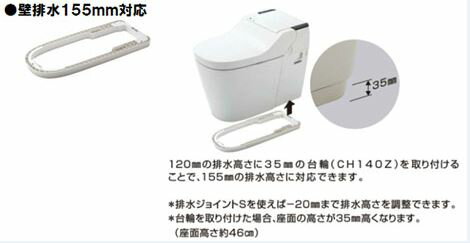 ≪あす楽対応≫ パナソニック　アラウーノS2壁排水タイプ155タイプ台輪　CH140Z