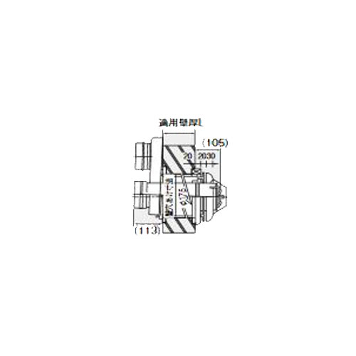 リンナイ KP部材 Φ100 2本管給排気筒トップ FFT-10-400 350～450mm 21-3871 FFT10400 213871 Rinnai