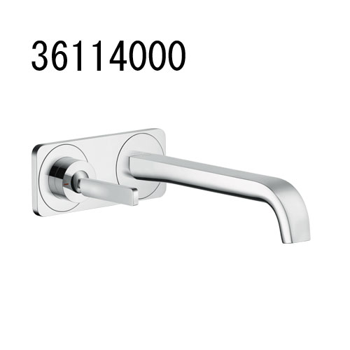 Rakuten - AXOR CITTERIO E アクサーチッテリオE シングルレバー壁付式洗面混合水栓220(プレート付)(化粧部) 36114000 アクサー ハンスグローエ