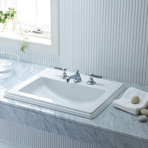 Rakuten - CERA HOMMAGE オマージュ 洗面器 ホワイト VB710263 630×525 重量21.0kg セラ