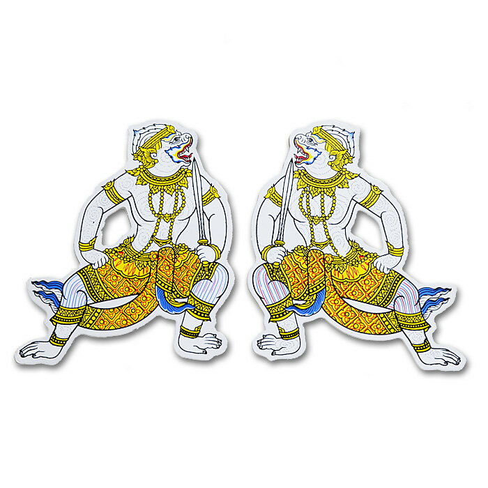 【送料無料】タイデザイン シール 2枚セット ステッカー モック ハヌマーン 猿の神様