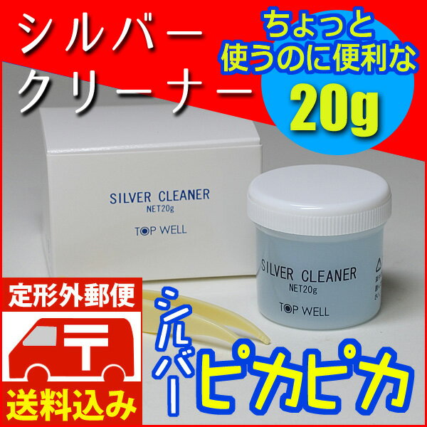 【送料無料】シルバークリーナー 液体 20g 磨き 洗浄液 シルバーお手入れ ピンセット付 銀 汚れ落とし　ピカピカ　リフレッシュ